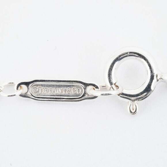 TIFFANY Authentic Silver Diamond Heart Charm Bracelet